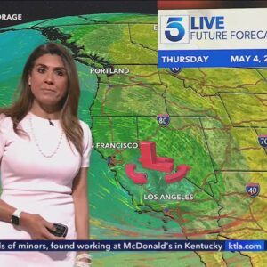 Overnight showers, mountain snow expected for portions of SoCal