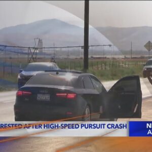Pursuit ends in crash, arrest in Palmdale