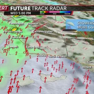 Rain showers and a chance of T-storms Wednesday