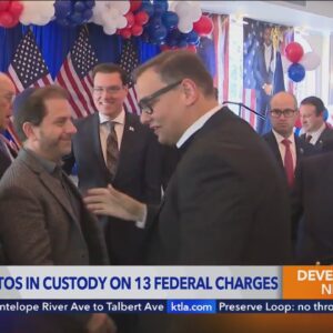 Rep. George Santos in custody on 13 federal charges