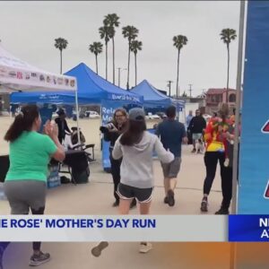 'Run for the Rose' mother's day run held in Long Beach