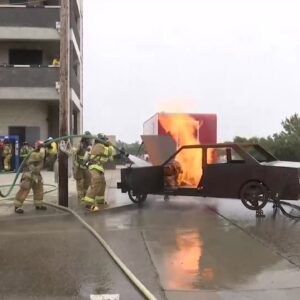 Hancock College holds firefighting academy graduation featuring dynamic live demonstration