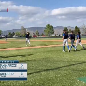 San Marcos baseball wins road playoff game