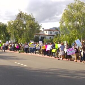 Santa Barbara teachers rally before school board meeting