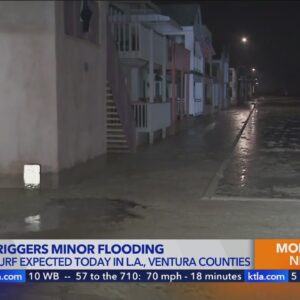 Seal Beach sees flooding amid large surf, high tide