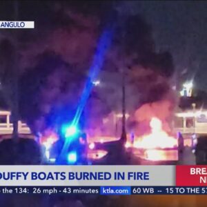 Several duffy boats burned in fire