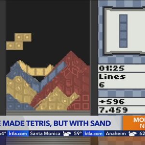 Someone made Tetris, but with sand pieces that "dissolve"