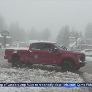 Spring snowstorm blankets Southern California