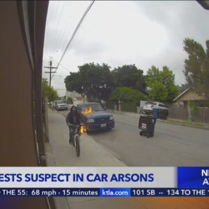 Suspect arrested in series of car arsons