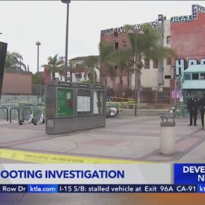 Video shows police shoot man accused in L.A. Metro station attacks