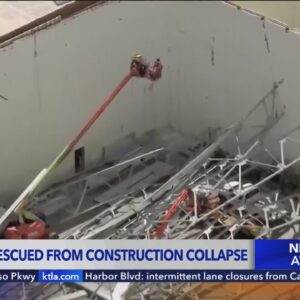 Workers rescued from construction site collapse in Glendale