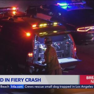 4 dead in fiery crash on 5 Freeway in Downey