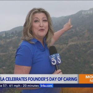 KTLA celebrates Founder's Day by improving the trail to the Hollywood Sign