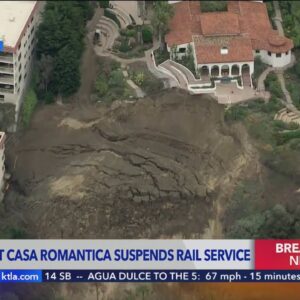 Another landslide at Casa Romantica suspends rail service again