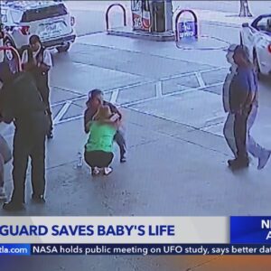 Choking child saved by security guard in Beverly Hills