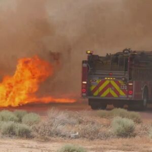 Crews stop forward progress on fire in Antelope Valley