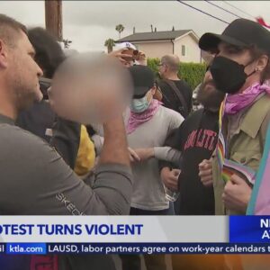 Elementary school Pride protest in North Hollywood turns violent