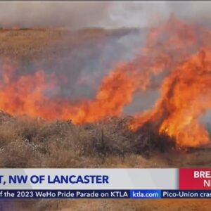 Fire crews battling Danny Fire in Antelope Valley