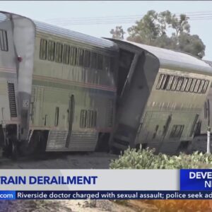 Passengers injured when Amtrak train derails after hitting truck in Moorpark