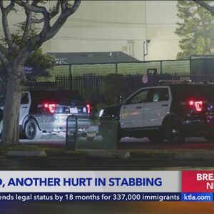 Industry stabbing leaves 1 man dead, another wounded