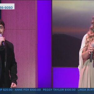 David Archuleta and Grace Kinsler perform "The Prayer" on KTLA's Project Angel Food's Lead with Love