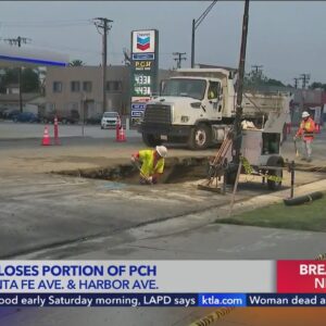 Large sinkhole closes part of PCH in Long Beach