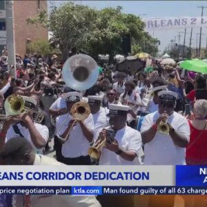 Los Angeles Mayor Karen Bass attends ribbon-cutting ceremony for “New Orleans Corridor”