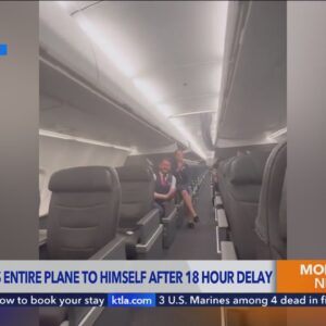 Passenger gets entire plane to himself after 18-hour delay