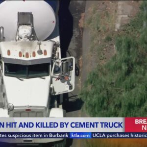 Pedestrian struck and killed by cement truck in Ontario