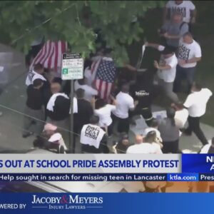 Punches thrown at elementary school Pride protest in North Hollywood