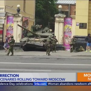 Rebel Russian mercenaries marching towards Moscow
