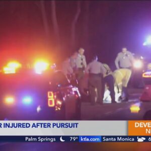 Pursuit-related crash in Long Beach injures CHP officer, suspect arrested