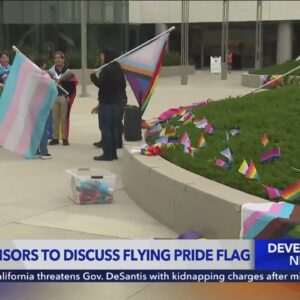 Only government flags to be flown outside Orange County offices, Board of Supervisors votes