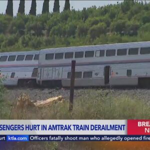 Passengers hurt when Amtrak train derails after hitting truck in Moorpark