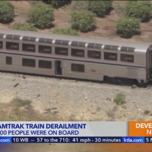 Passengers hurt when Amtrak train derails after hitting truck in Moorpark