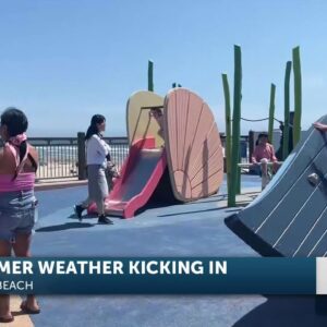 Tourists and locals are enjoying warm weather at Pismo Beach