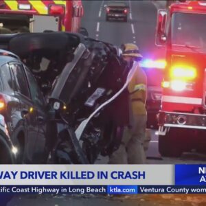 Wrong-way driver dead after crash in Long Beach