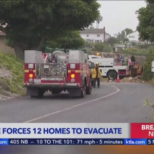 Crews remain on scene after 12 homes damaged in landslide in Rolling Hills Estates