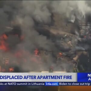 22 residents displaced after massive apartment fire in Hollywood