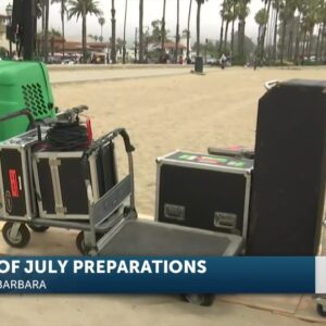 4th of July preparations on West Beach