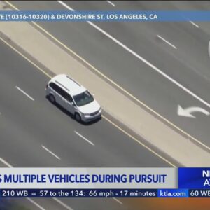 Auto theft suspect carjacks 2 vehicles during wild L.A. pursuit