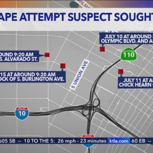 Search underway for man linked to six separate assaults in Los Angeles area