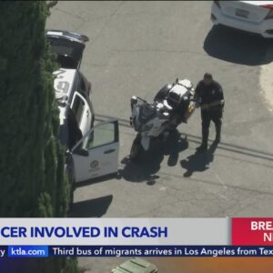 Motorcycle officer involved in crash at end of pursuit in North Hills