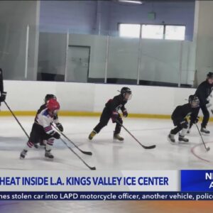 Southern Californians beating the heat at the LA Kings Valley Ice Center rink