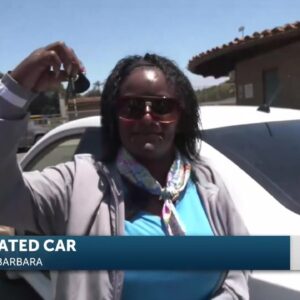 Recently homeless woman gets a donated car