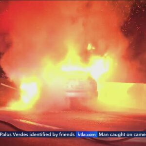 Trapped driver saved from burning vehicle in Riverside