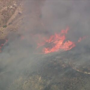 Wildfire erupts in Riverside County