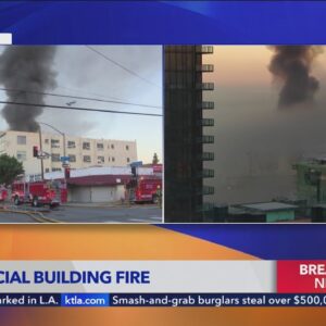 Heavy smoke and fire prompt large response to commercial building in downtown L.A.