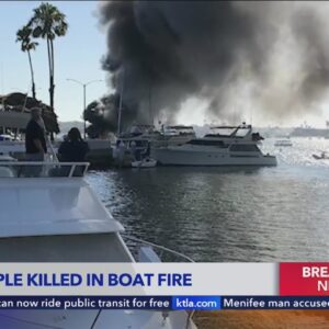 2 killed, 3 critically injured in Long Beach boat fire