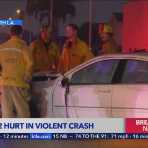 3 dead, 2 in critical condition after violent car crash in South L.A. 